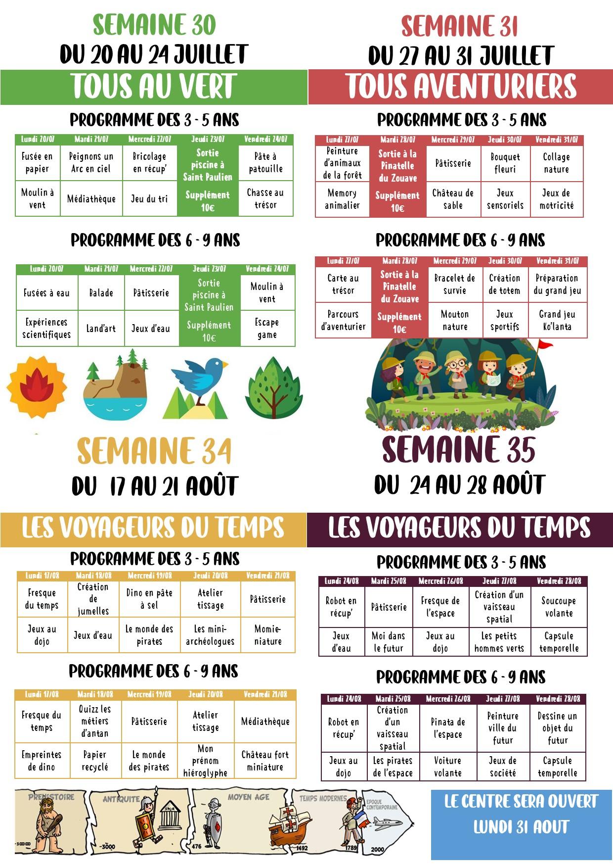 Programme ete 2026 2