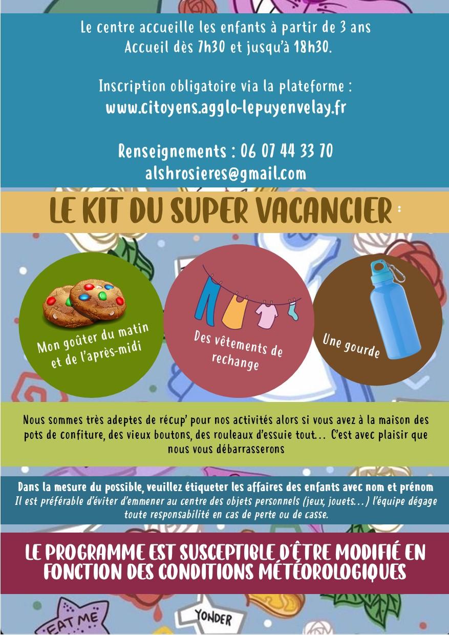 Programme toussaint 2025 dos